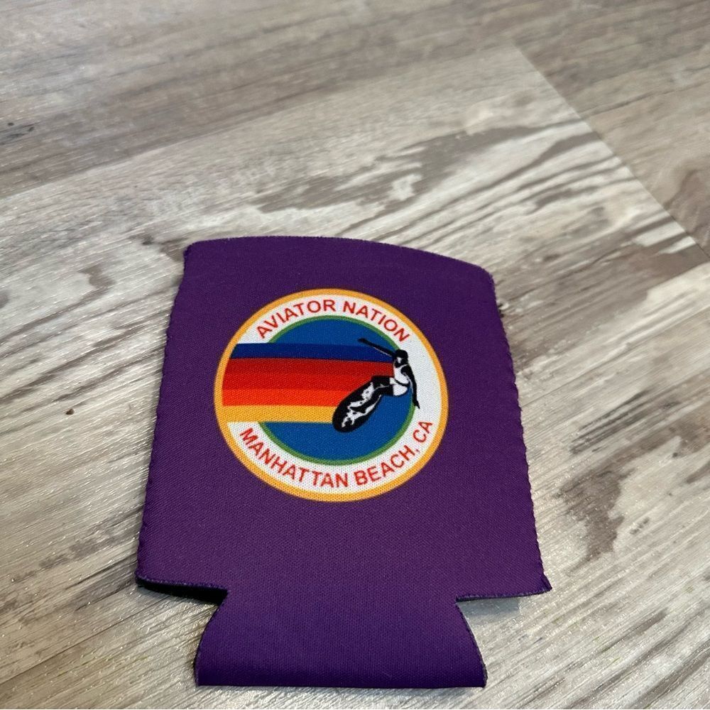 AVIATOR NATION‎ Koozie Logo Purple Manhattan Beach CA